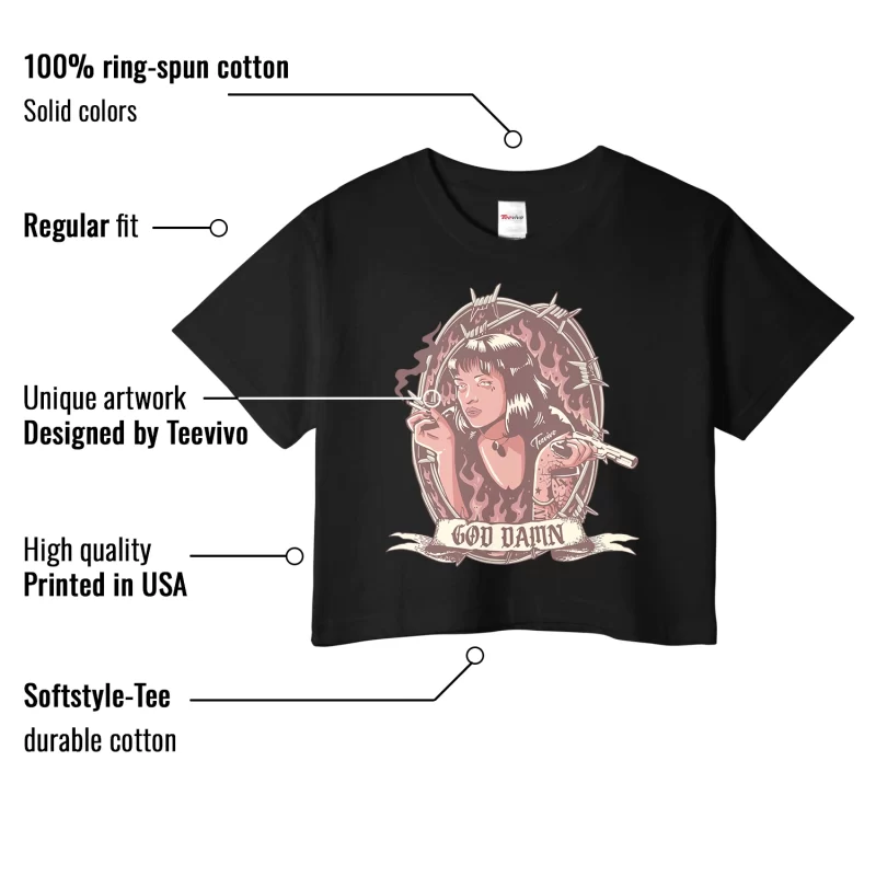 TeeVivo Crop Top Match Air Jordan 3 Retro Valentines Day Treat Yourself God Daaamn – Air Jordan 3 Crop Top, AJ3 Crop Top