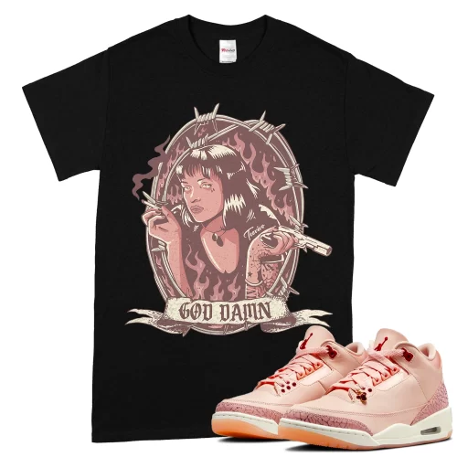TeeVivo T-Shirt Match Air Jordan 3 Retro Valentines Day Treat Yourself God Daaamn – Air Jordan 3 Shirt, AJ3 Shirt