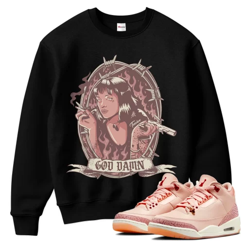 TeeVivo Sweatshirt Match Air Jordan 3 Retro Valentines Day Treat Yourself God Daaamn – Air Jordan 3 Sweatshirt, AJ3 Sweatshirt