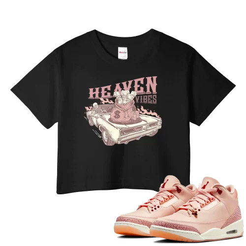 TeeVivo Crop Top Match Air Jordan 3 Retro Valentines Day Treat Yourself Heaven vibes – Air Jordan 3 Crop Top, AJ3 Crop Top