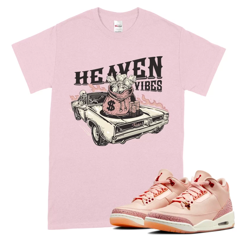 TeeVivo T-Shirt Match Air Jordan 3 Retro Valentines Day Treat Yourself Heaven vibes – Air Jordan 3 Shirt, AJ3 Shirt