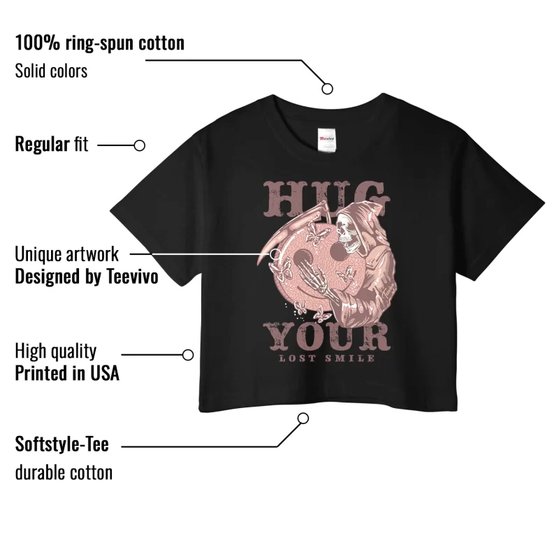 TeeVivo Crop Top Match Air Jordan 3 Retro Valentines Day Treat Yourself Hug your lost smile – Air Jordan 3 Crop Top, AJ3 Crop Top