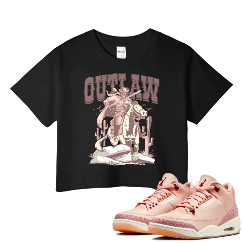 TeeVivo Crop Top Match Air Jordan 3 Retro Valentines Day Treat Yourself Outlaw – Air Jordan 3 Crop Top, AJ3 Crop Top