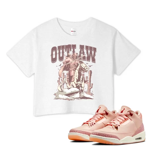 TeeVivo Crop Top Match Air Jordan 3 Retro Valentines Day Treat Yourself Outlaw – Air Jordan 3 Crop Top, AJ3 Crop Top