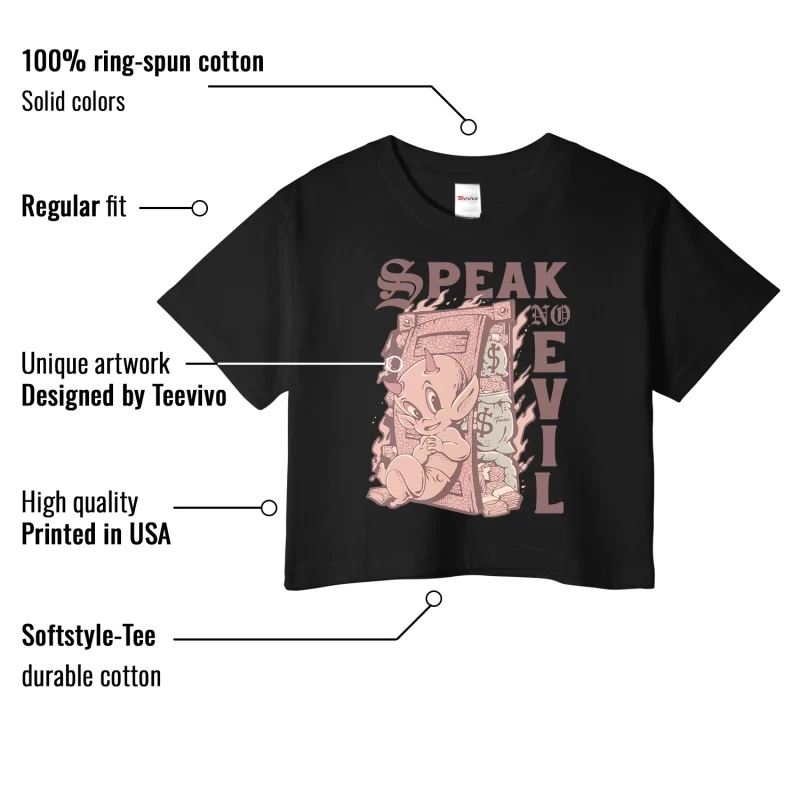 TeeVivo Crop Top Match Air Jordan 3 Retro Valentines Day Treat Yourself Speak no evil – Air Jordan 3 Crop Top, AJ3 Crop Top