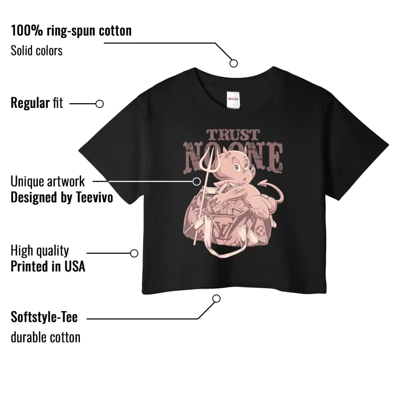 TeeVivo Crop Top Match Air Jordan 3 Retro Valentines Day Treat Yourself Trust no one – Air Jordan 3 Crop Top, AJ3 Crop Top