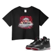 TeeVivo Crop Top Match Air Jordan 4 Retro Bred Reimagined Blessed – Air Jordan 4 Crop Top, AJ4 Crop Top