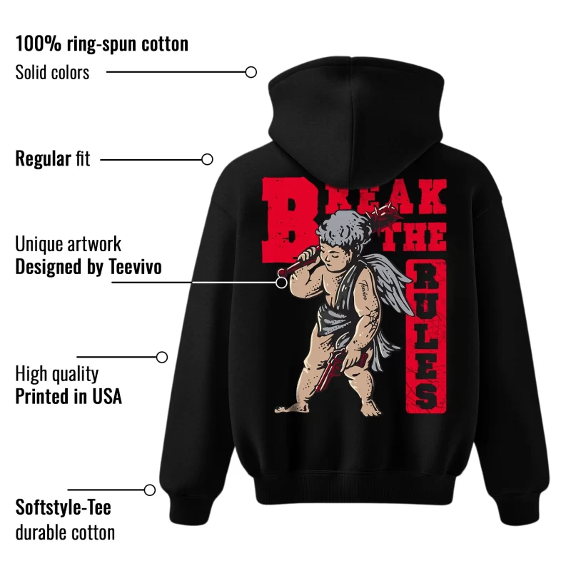 TeeVivo Hoodie Match Air Jordan 4 Retro Bred Reimagined Break the rules – Air Jordan 4 Hoodie, AJ4 Hoodie