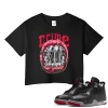TeeVivo Crop Top Match Air Jordan 4 Retro Bred Reimagined Crime – Air Jordan 4 Crop Top, AJ4 Crop Top
