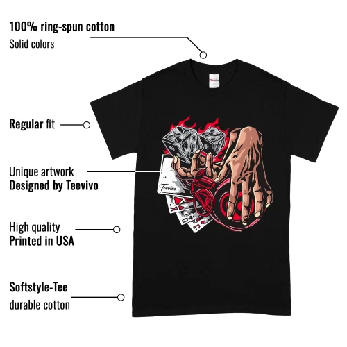 TeeVivo T-Shirt Match Air Jordan 4 Retro Bred Reimagined Gambling – Air Jordan 4 Shirt, AJ4 Shirt