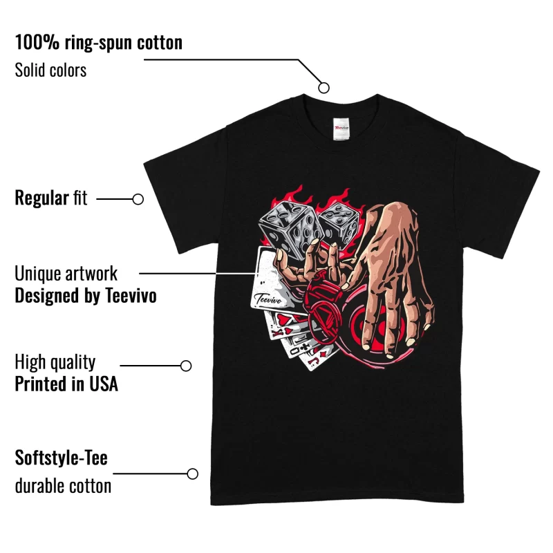 TeeVivo T-Shirt Match Air Jordan 4 Retro Bred Reimagined Gambling – Air Jordan 4 Shirt, AJ4 Shirt