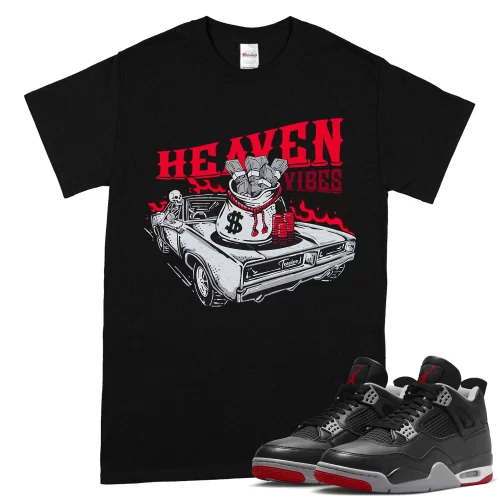 TeeVivo T-Shirt Match Air Jordan 4 Retro Bred Reimagined Heaven vibes – Air Jordan 4 Shirt, AJ4 Shirt