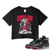 TeeVivo Crop Top Match Air Jordan 4 Retro Bred Reimagined Outlaw – Air Jordan 4 Crop Top, AJ4 Crop Top