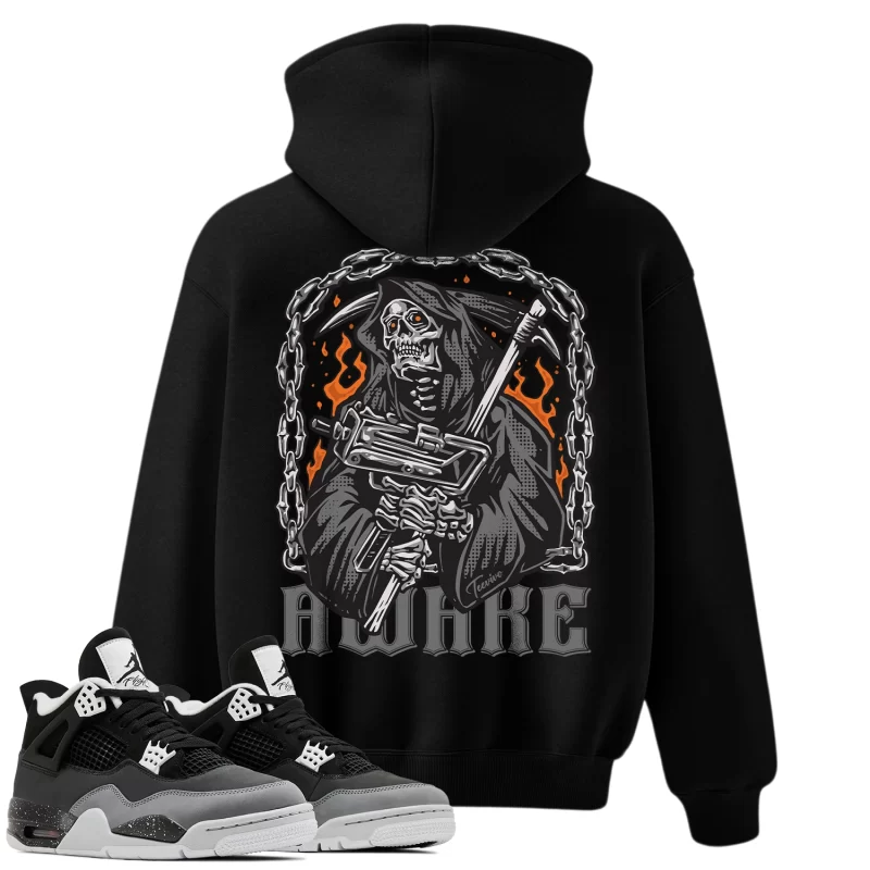TeeVivo Hoodie Match Air Jordan 4 Retro Fear Awake – Air Jordan 4 Hoodie, AJ4 Hoodie