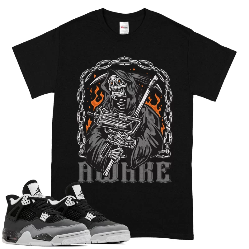 TeeVivo T-Shirt Match Air Jordan 4 Retro Fear Awake – Air Jordan 4 Shirt, AJ4 Shirt
