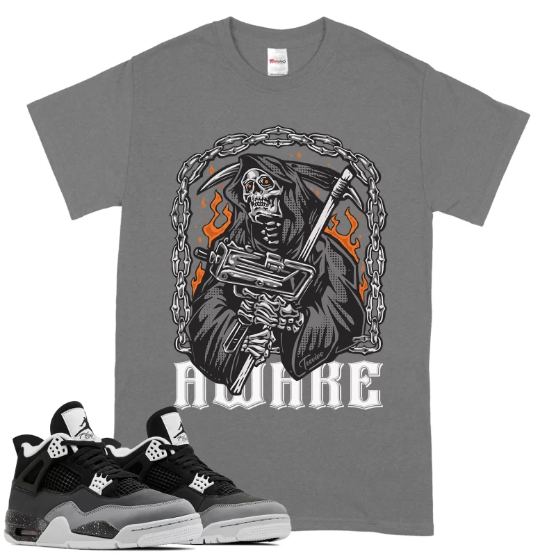 TeeVivo T-Shirt Match Air Jordan 4 Retro Fear Awake – Air Jordan 4 Shirt, AJ4 Shirt