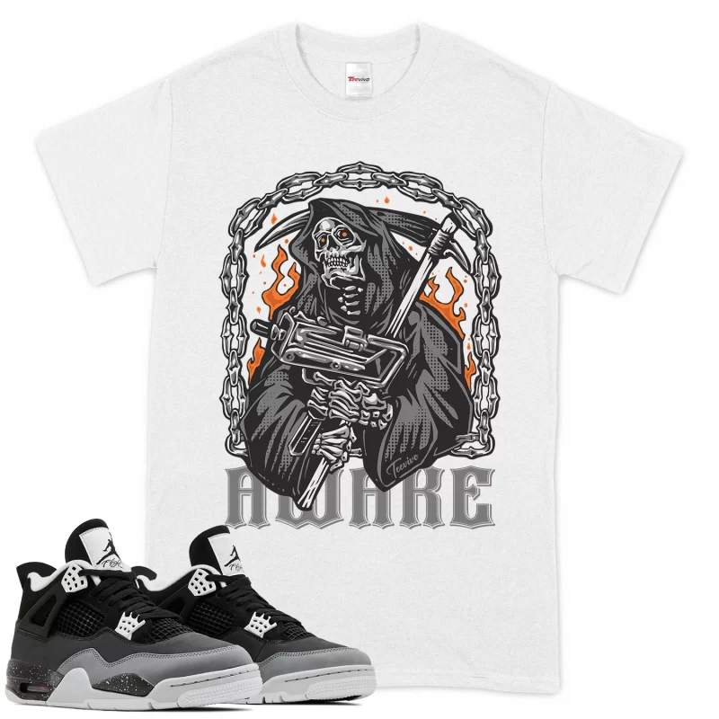 TeeVivo T-Shirt Match Air Jordan 4 Retro Fear Awake – Air Jordan 4 Shirt, AJ4 Shirt