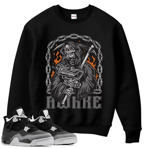 TeeVivo Sweatshirt Match Air Jordan 4 Retro Fear Awake – Air Jordan 4 Sweatshirt, AJ4 Sweatshirt