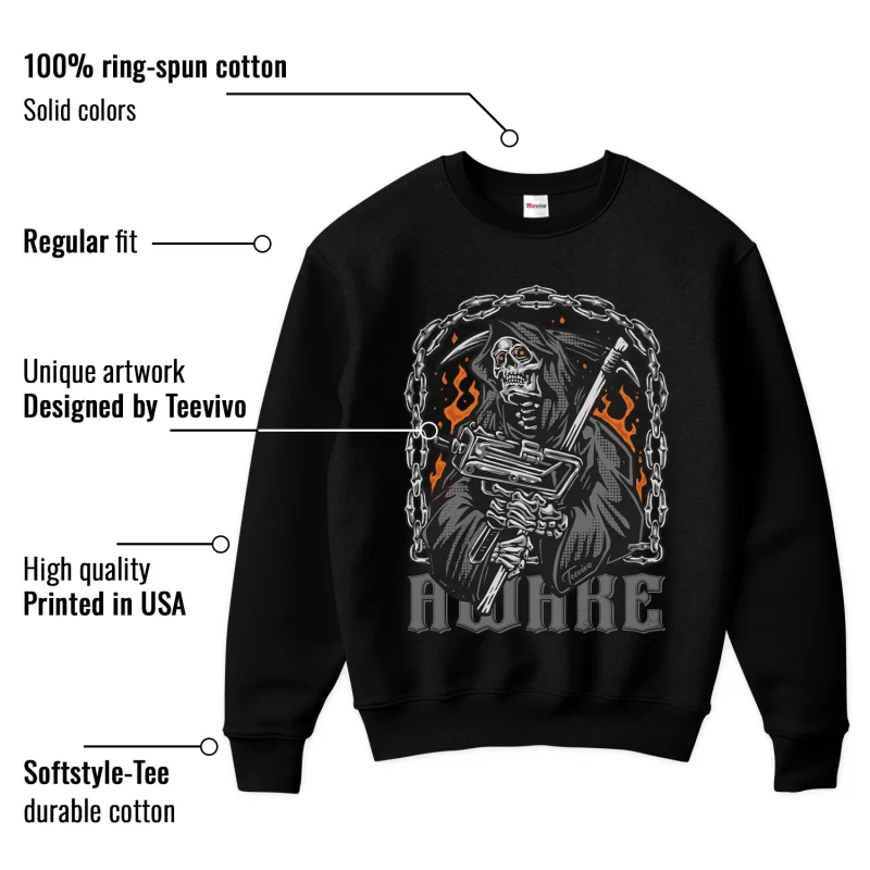TeeVivo Sweatshirt Match Air Jordan 4 Retro Fear Awake – Air Jordan 4 Sweatshirt, AJ4 Sweatshirt