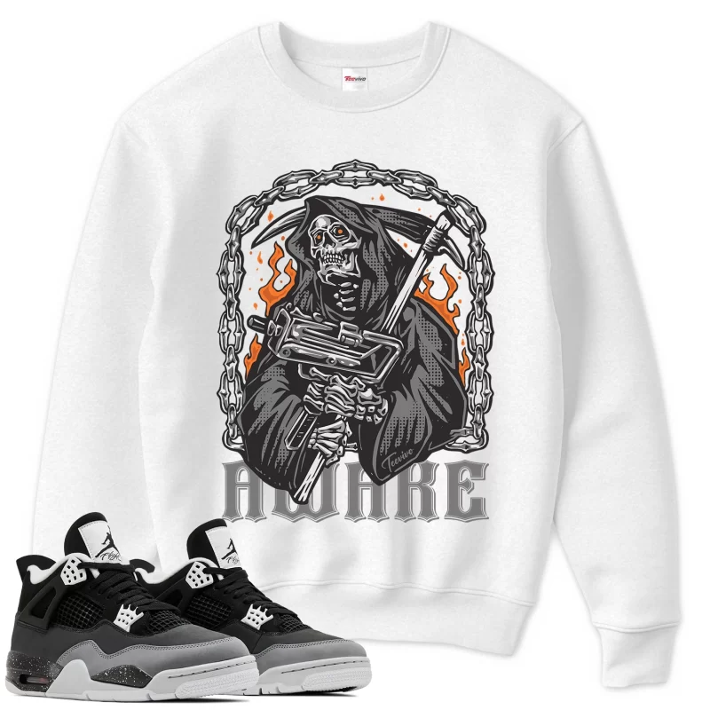 TeeVivo Sweatshirt Match Air Jordan 4 Retro Fear Awake – Air Jordan 4 Sweatshirt, AJ4 Sweatshirt