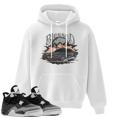 TeeVivo Hoodie Match Air Jordan 4 Retro Fear Blessed – Air Jordan 4 Hoodie, AJ4 Hoodie