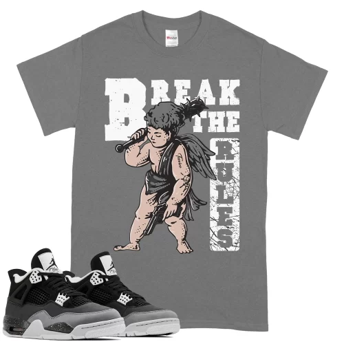 TeeVivo T-Shirt Match Air Jordan 4 Retro Fear Break the rules – Air Jordan 4 Shirt, AJ4 Shirt