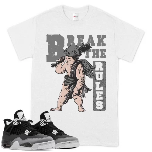 TeeVivo T-Shirt Match Air Jordan 4 Retro Fear Break the rules – Air Jordan 4 Shirt, AJ4 Shirt