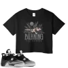 TeeVivo Crop Top Match Air Jordan 4 Retro Fear Burning the ground – Air Jordan 4 Crop Top, AJ4 Crop Top