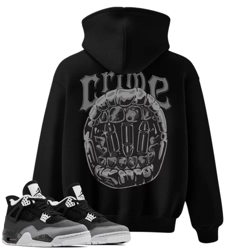 TeeVivo Hoodie Match Air Jordan 4 Retro Fear Crime – Air Jordan 4 Hoodie, AJ4 Hoodie