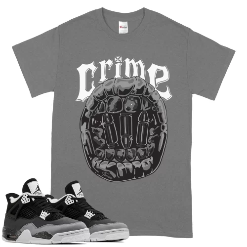 TeeVivo T-Shirt Match Air Jordan 4 Retro Fear Crime – Air Jordan 4 Shirt, AJ4 Shirt