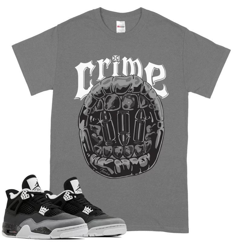 TeeVivo T-Shirt Match Air Jordan 4 Retro Fear Crime – Air Jordan 4 Shirt, AJ4 Shirt