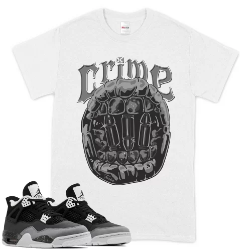 TeeVivo T-Shirt Match Air Jordan 4 Retro Fear Crime – Air Jordan 4 Shirt, AJ4 Shirt