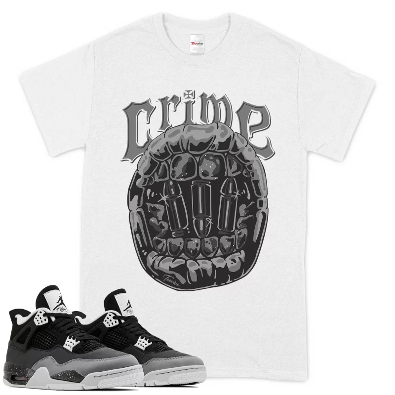 TeeVivo T-Shirt Match Air Jordan 4 Retro Fear Crime – Air Jordan 4 Shirt, AJ4 Shirt