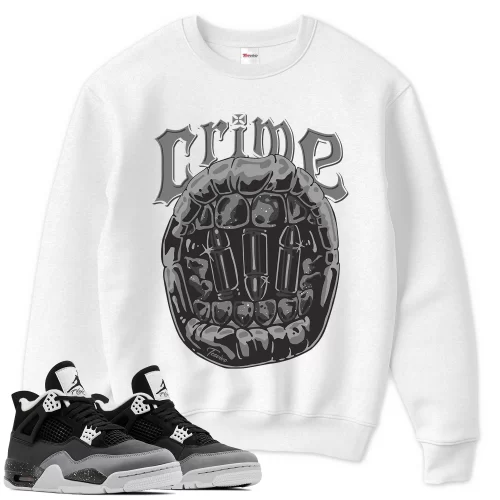 TeeVivo Sweatshirt Match Air Jordan 4 Retro Fear Crime – Air Jordan 4 Sweatshirt, AJ4 Sweatshirt