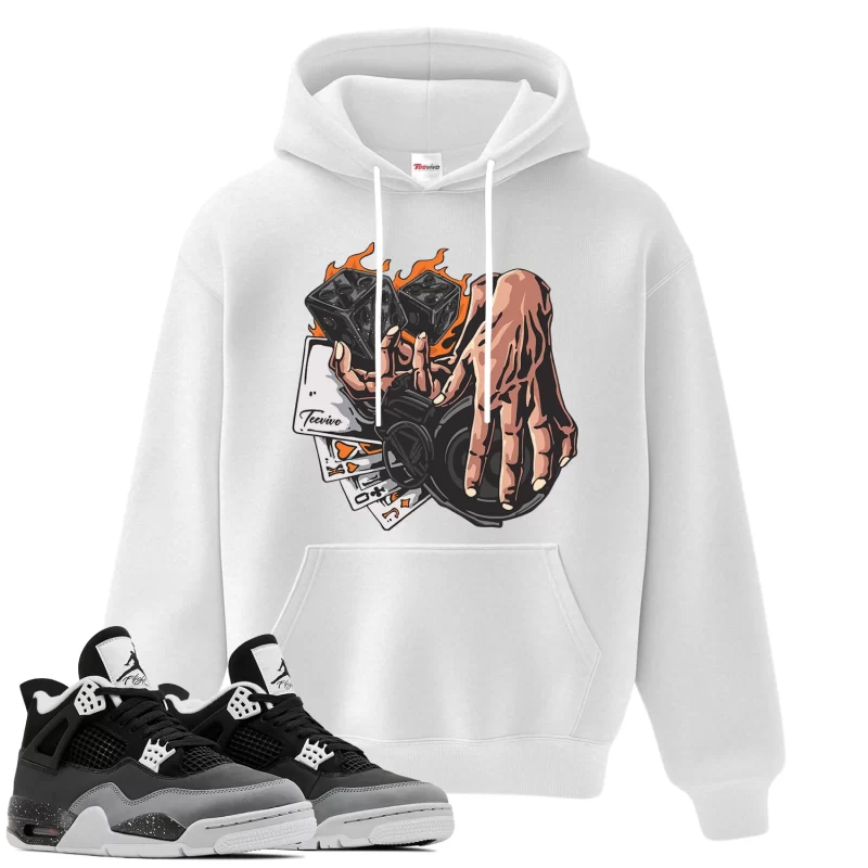 TeeVivo Hoodie Match Air Jordan 4 Retro Fear Gambling – Air Jordan 4 Hoodie, AJ4 Hoodie