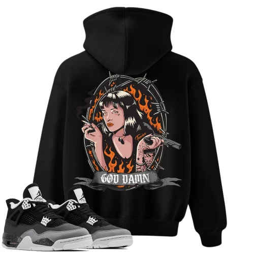 TeeVivo Hoodie Match Air Jordan 4 Retro Fear God Daaamn – Air Jordan 4 Hoodie, AJ4 Hoodie
