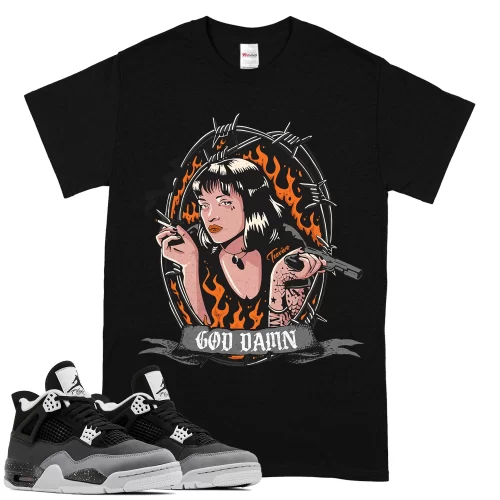 TeeVivo T-Shirt Match Air Jordan 4 Retro Fear God Daaamn – Air Jordan 4 Shirt, AJ4 Shirt