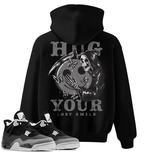 TeeVivo Hoodie Match Air Jordan 4 Retro Fear Hug your lost smile – Air Jordan 4 Hoodie, AJ4 Hoodie