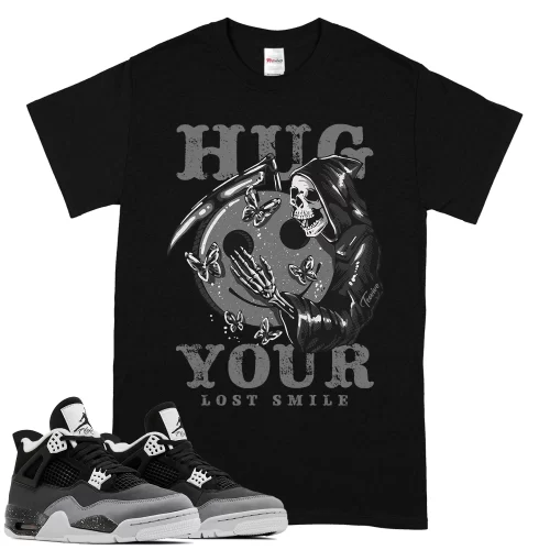 TeeVivo T-Shirt Match Air Jordan 4 Retro Fear Hug your lost smile – Air Jordan 4 Shirt, AJ4 Shirt