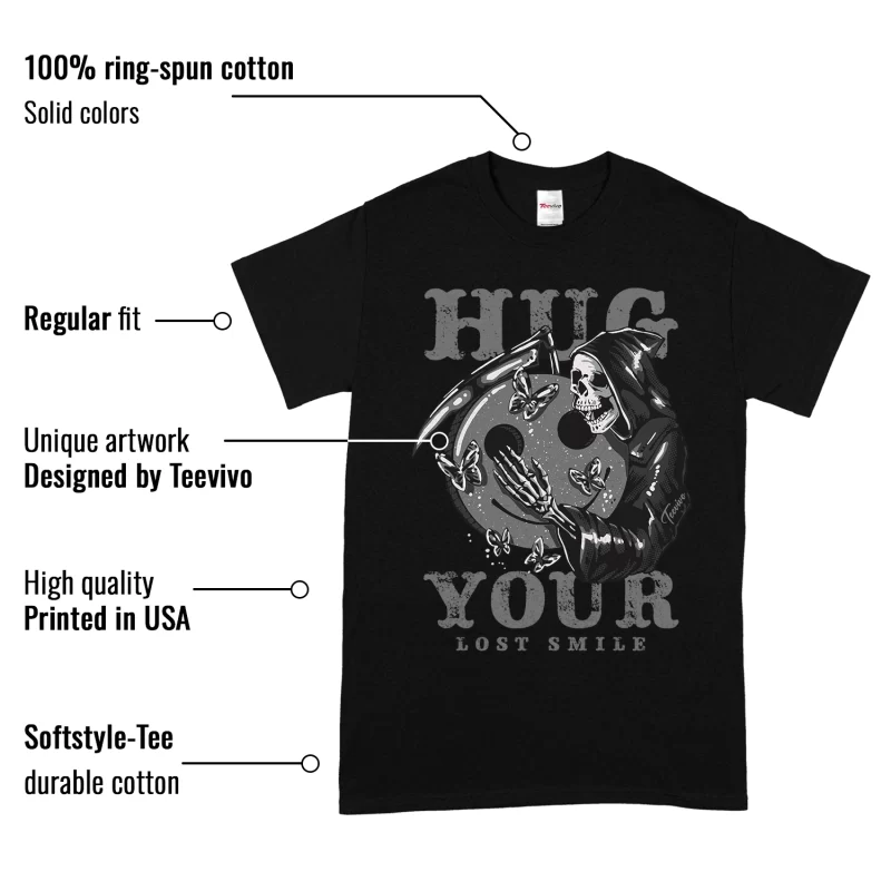 TeeVivo T-Shirt Match Air Jordan 4 Retro Fear Hug your lost smile – Air Jordan 4 Shirt, AJ4 Shirt