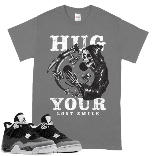 TeeVivo T-Shirt Match Air Jordan 4 Retro Fear Hug your lost smile – Air Jordan 4 Shirt, AJ4 Shirt