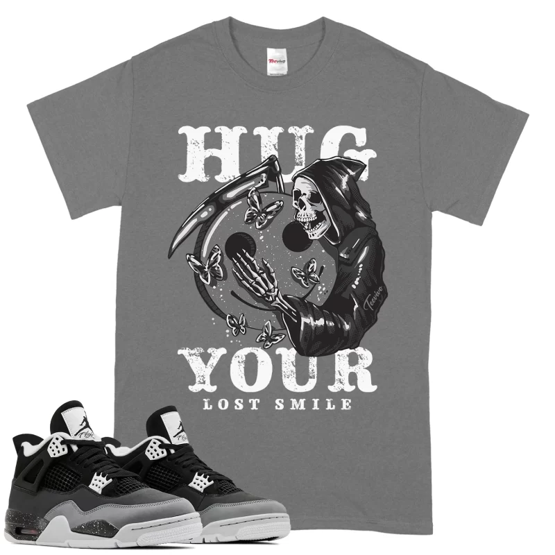 TeeVivo T-Shirt Match Air Jordan 4 Retro Fear Hug your lost smile – Air Jordan 4 Shirt, AJ4 Shirt