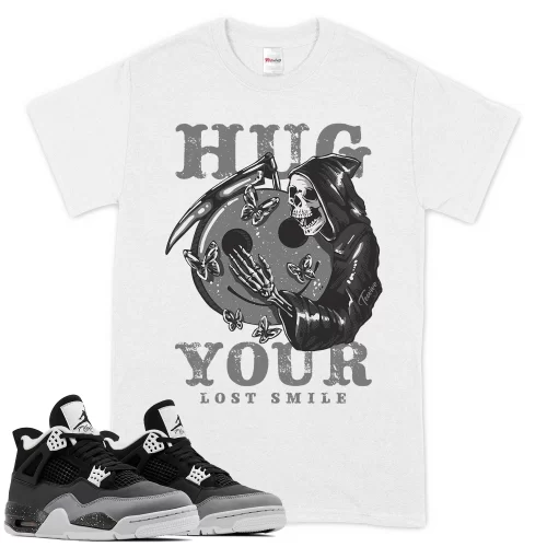TeeVivo T-Shirt Match Air Jordan 4 Retro Fear Hug your lost smile – Air Jordan 4 Shirt, AJ4 Shirt