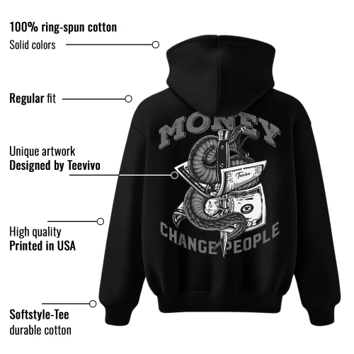TeeVivo Hoodie Match Air Jordan 4 Retro Fear Money change people – Air Jordan 4 Hoodie, AJ4 Hoodie