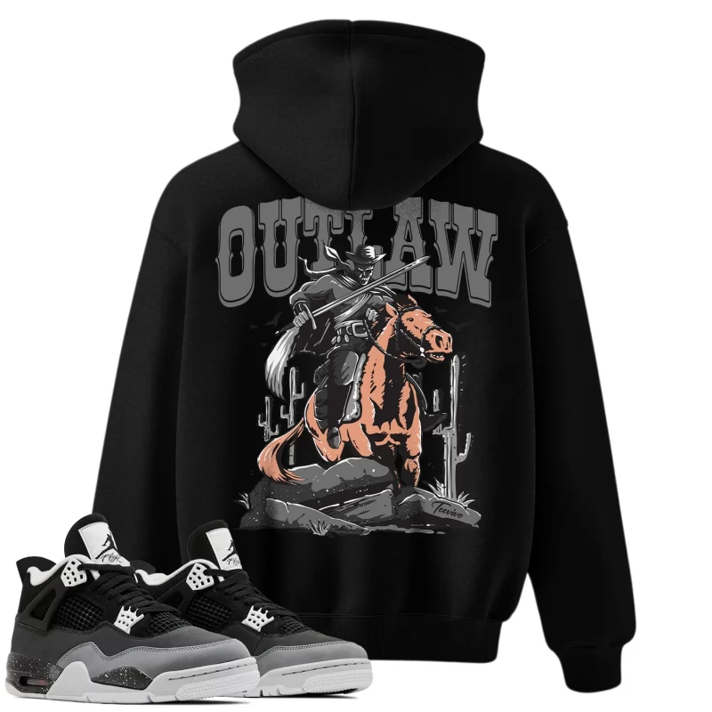 TeeVivo Hoodie Match Air Jordan 4 Retro Fear Outlaw – Air Jordan 4 Hoodie, AJ4 Hoodie