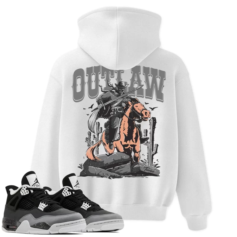 TeeVivo Hoodie Match Air Jordan 4 Retro Fear Outlaw – Air Jordan 4 Hoodie, AJ4 Hoodie