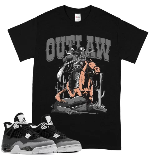 TeeVivo T-Shirt Match Air Jordan 4 Retro Fear Outlaw – Air Jordan 4 Shirt, AJ4 Shirt
