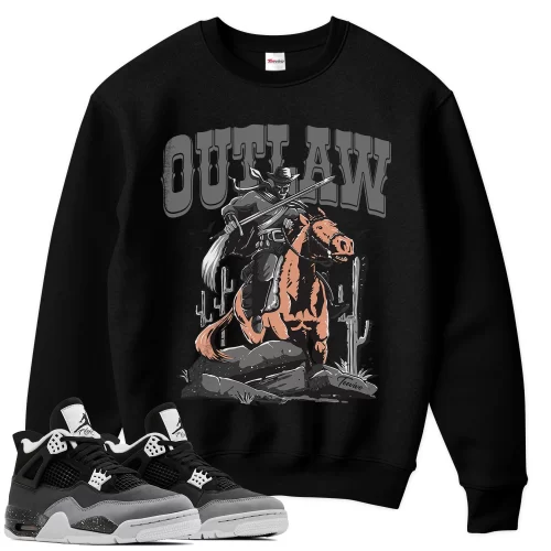 TeeVivo Sweatshirt Match Air Jordan 4 Retro Fear Outlaw – Air Jordan 4 Sweatshirt, AJ4 Sweatshirt