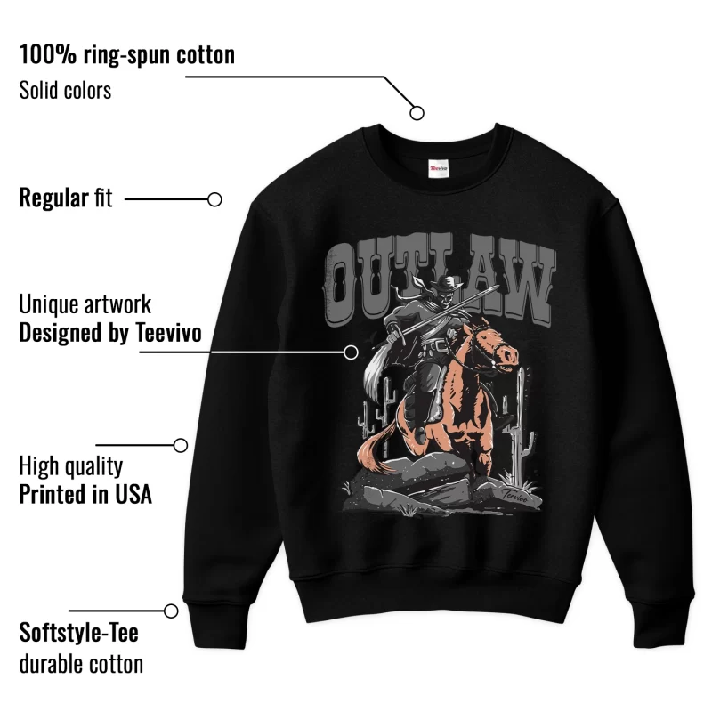 TeeVivo Sweatshirt Match Air Jordan 4 Retro Fear Outlaw – Air Jordan 4 Sweatshirt, AJ4 Sweatshirt