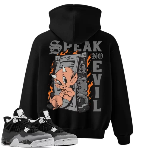 TeeVivo Hoodie Match Air Jordan 4 Retro Fear Speak no evil – Air Jordan 4 Hoodie, AJ4 Hoodie
